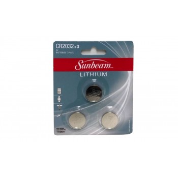 Sunbeam Pile CR2032 au Lithium - Paquet de 3