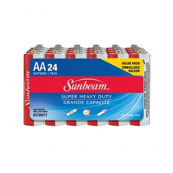Sunbeam Super Heavy Duty AA Batteries - Pack of 24