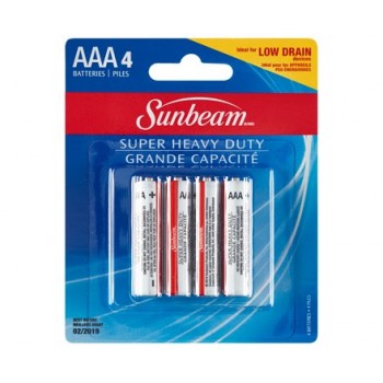 Sunbeam AAA de Grande capacité - Paquet de 4