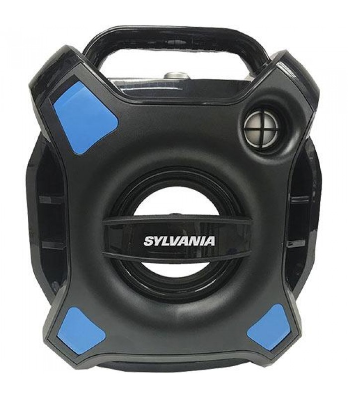 Sylvania Blue LED Backlight Bluetooth Speaker with Aux Input and USB - Black - Open Box