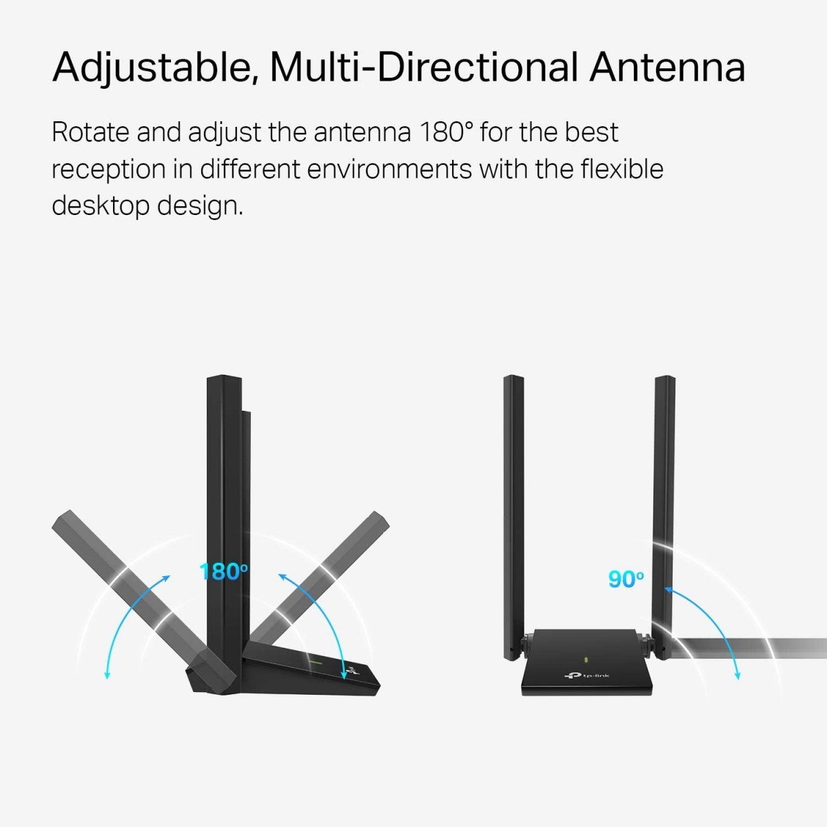 Archer T4U Plus, AC1300 Dual Antennas High-Gain Wireless USB Adapter