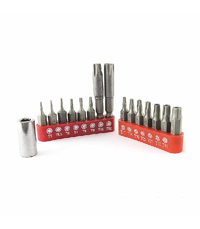 Tamper Resistant Star Bit Set with 1/4