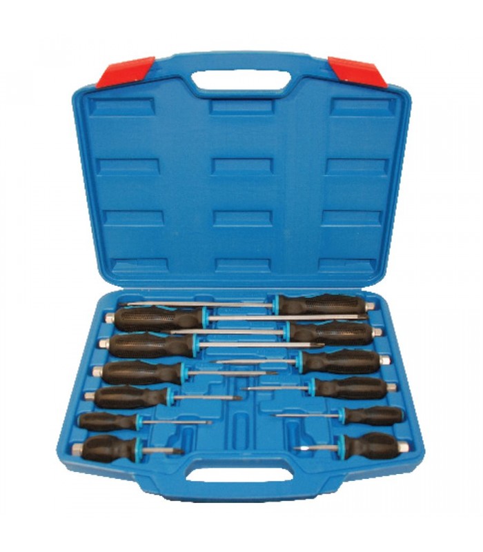 ToolTech Screwdriver Go Through Shank Hex Bolster 12pc Set