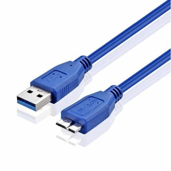 TopSync Câble USB 3.0 mâle vers micro USB mâle - Bleu - 30 cm