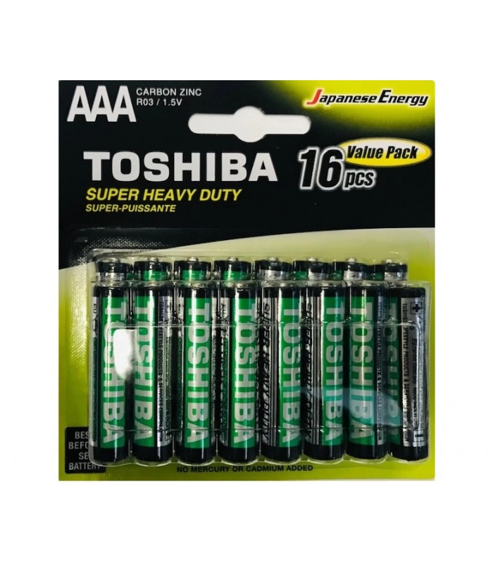 Piles Toshiba AAA Puissance Ultra - Paquet de 16