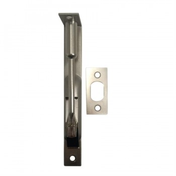 Tough Guard Door Flush Bolt Steel En Acier 6in x 3 / 4in Satin Nickel