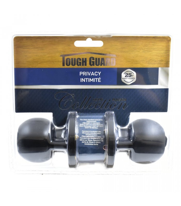 Tough Guard Door Lock Knob Privacy Black