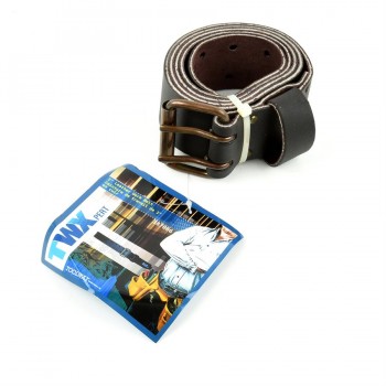 TWXpert Tool Belt Leather 2in Wide Double Needle Buckle Top Grain Oil Tanned