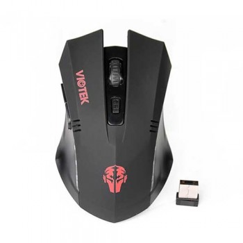 Viotek MEISTER 2.4GHz Wireless Optical Mouse - Black/Red (VT-MS-10W)