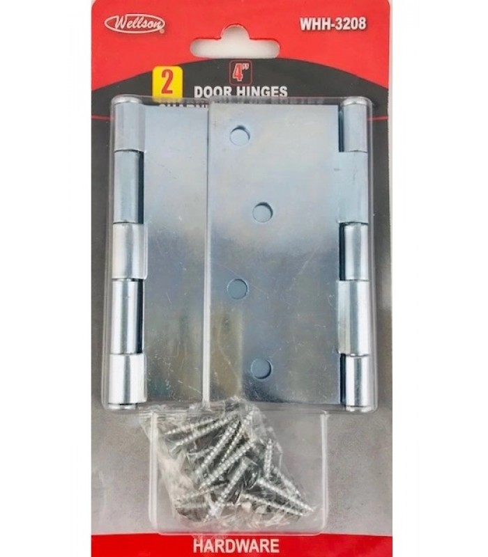 Wellson Door hinges 4 in. - Pack of 2