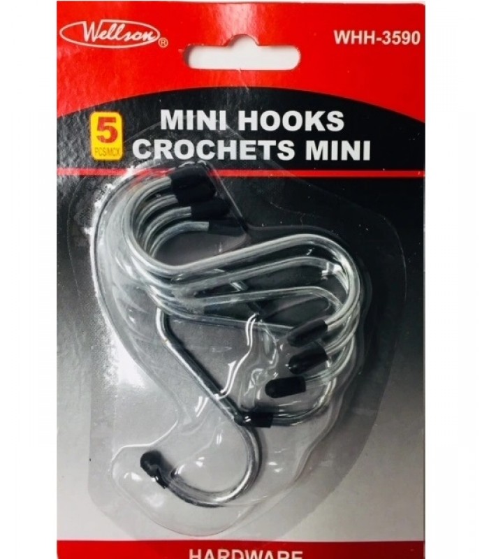 Wellson Mini S Hooks - Pack of 5