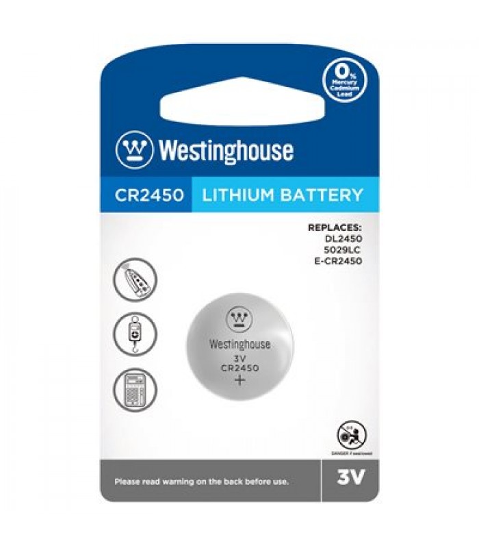 Westinghouse CR2450 3.0V lithium button cell