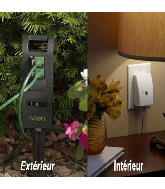 Woods Station Wi-Fi Intelligente intérieure et extérieure avec prises