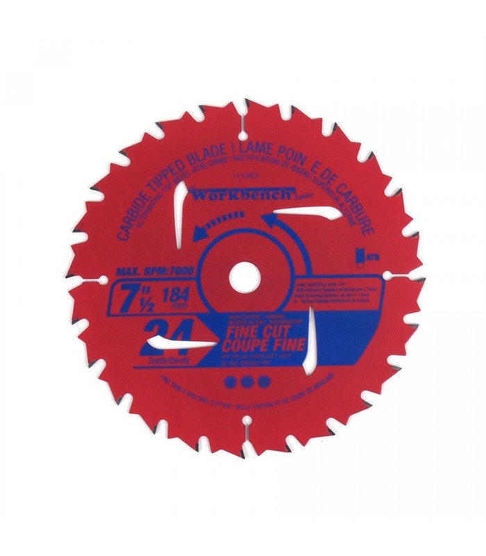 Workbench Saw Blade 7-1/4 in 24T Fine Cut