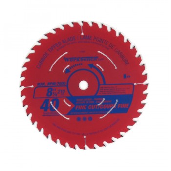 Workbench Saw Blade ATB Fine Cut 8-1/4 in (206mm) 40T 7000RPM