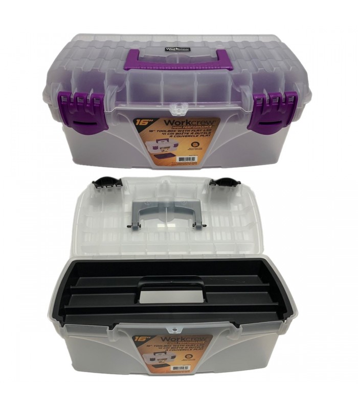 Workcrew 16 in. Toolbox with flat lid