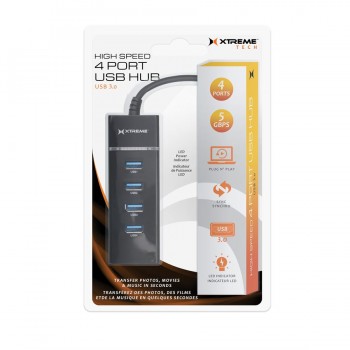 Xtreme High Speed 4-Port USB 3.0 Hub