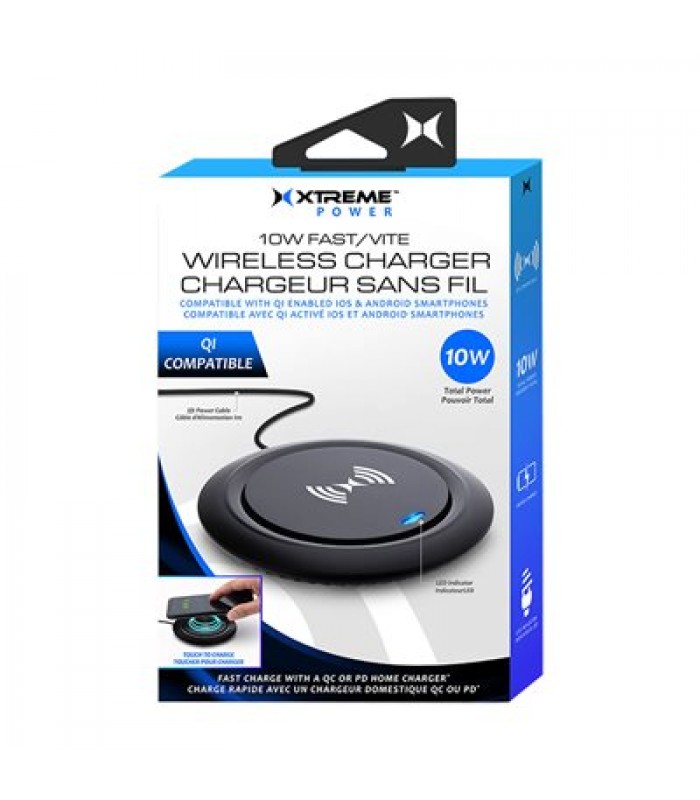 Xtreme XWC8-1018-BLK 10 Watt Fast Wireless Charging Pad