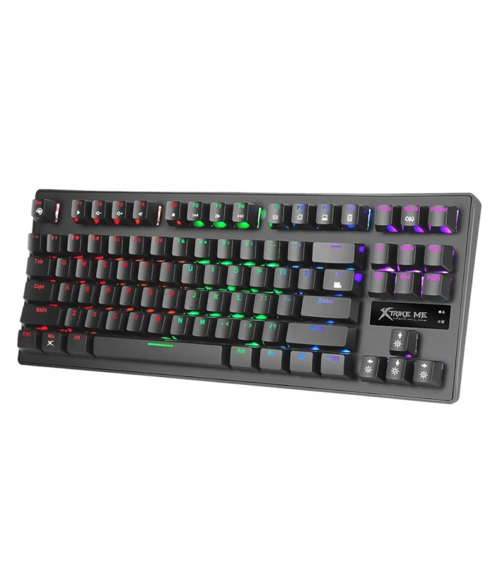 Xtrike Me Clavier de jeu Illuminé multicolore GK-979, Mécanique, 87 touches, câble USB 1.5m