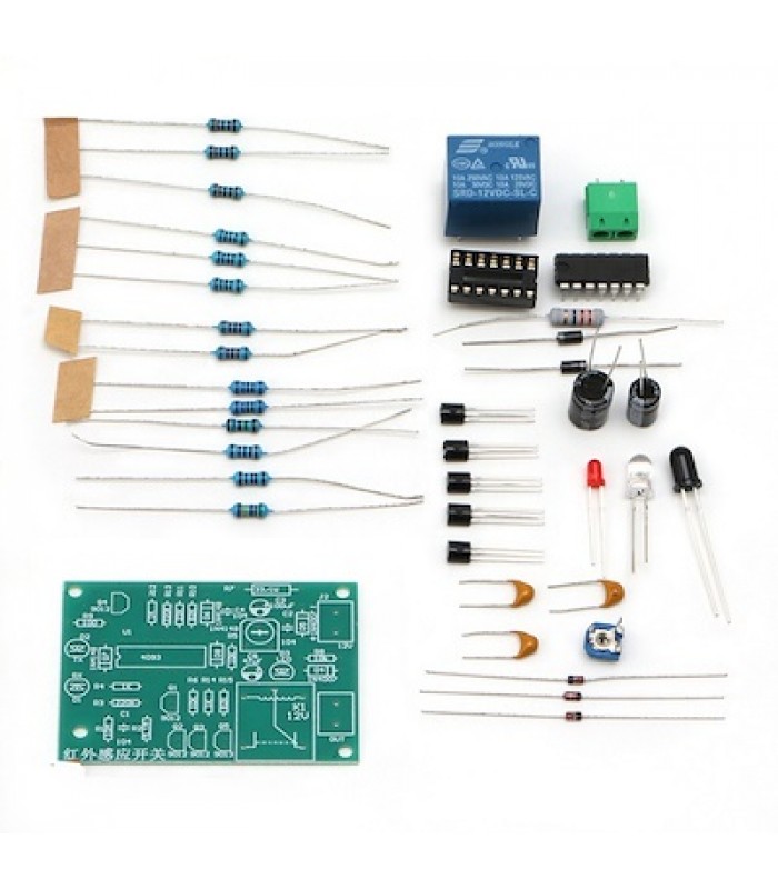 Ensemble de module de commutation de retard de capteur de proximité infrarouge humain DIY 12V