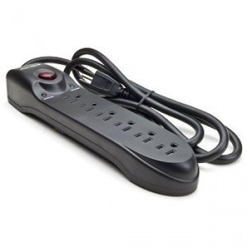 Protrend PTPWSTP06 Barre de surtension 6-Sorties 1050 Joules - Noire