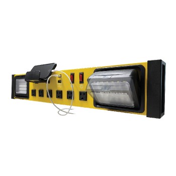 PureVolt 6 Outlet Power Bar with LED Lights and 2 USB Ports