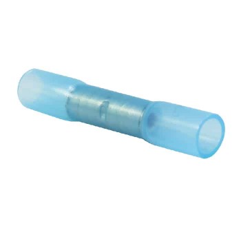 PureVolt Heat-Shrink Butt Splice Connector - 16-14 AWG - Blue - Pack of 10