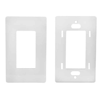 PureVolt Invisible Screws 1-Gang Switch Wall Plate - White