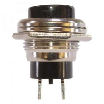 PureVolt Round Momentary Push Switch - 125VCA - 4 A - ON/OFF - S.P.S.T. - Black