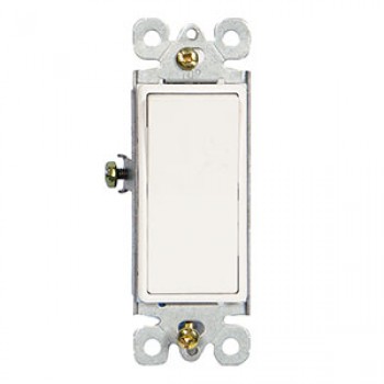 PureVolt Single Pole Decora Wall Switch - 125V - 15A - White