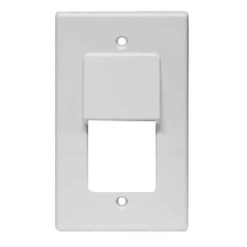 PureVolt Plaque murale simple pour fils et câbles - Blanc