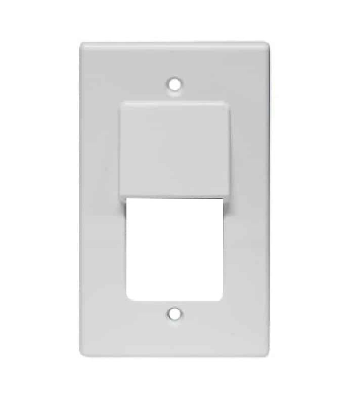 PureVolt Single Wall Plate for Wires and Cables - White