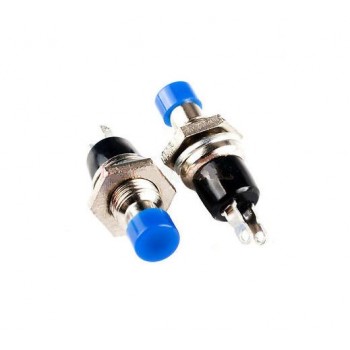 Push button (N.O) (2 pins) Blue momentatry