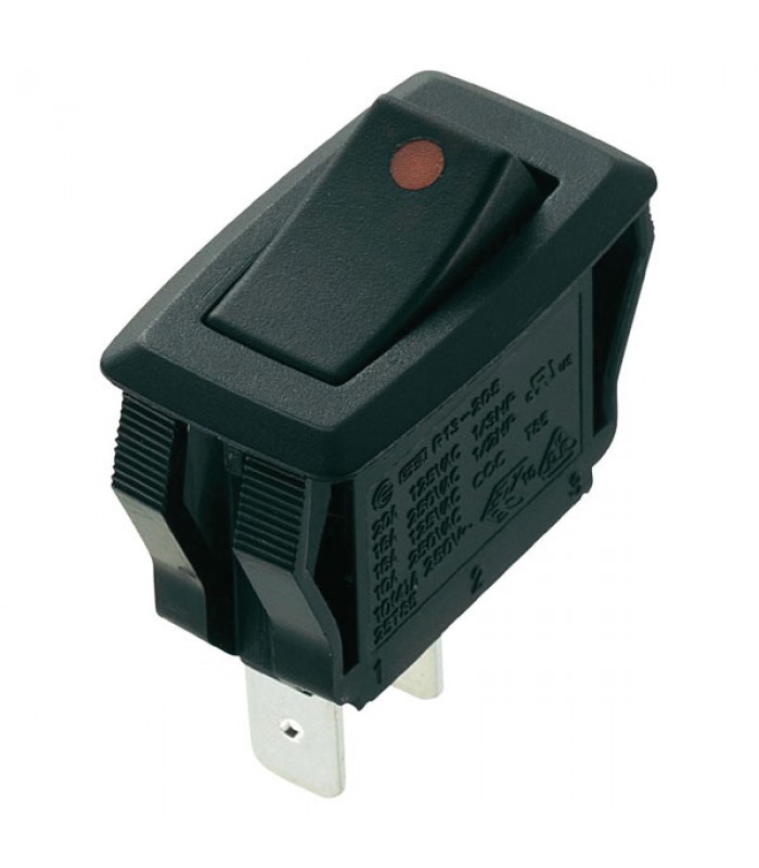 Rocker switch 3P 125VAC 16A RED Dot