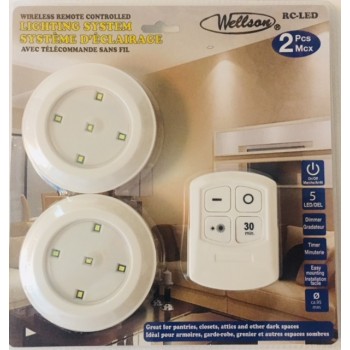 Système d'éclairage PowerDEL avec télécommande sans fil - 2 pcs