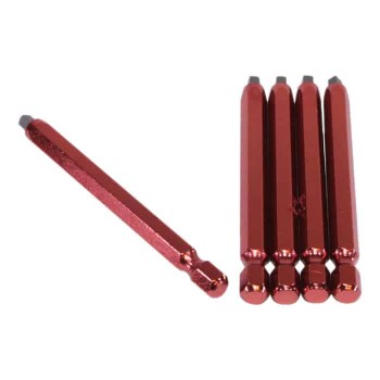 RedTools Embouts carrés Robertson de 3 po. pour perçeuse - R2 - Paquet de 5