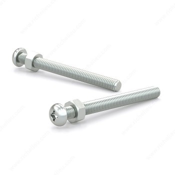 Reliable Pan Head Zinc Plated Machine Screw with nut 6-32 x 1 in. - Pack of 12
