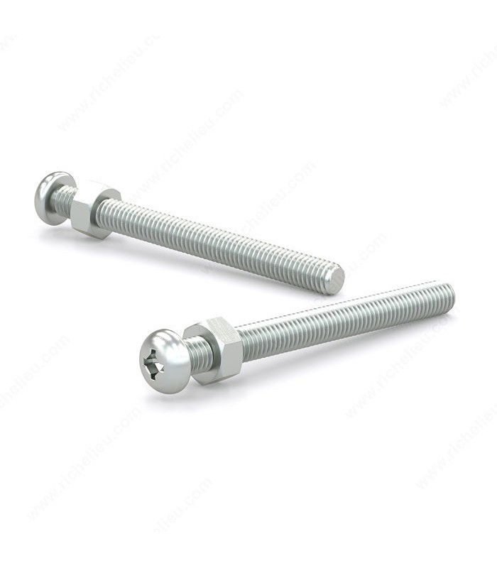 Reliable Pan Head Zinc Plated Machine Screw with nut 6-32 x 1 in. - Pack of 12