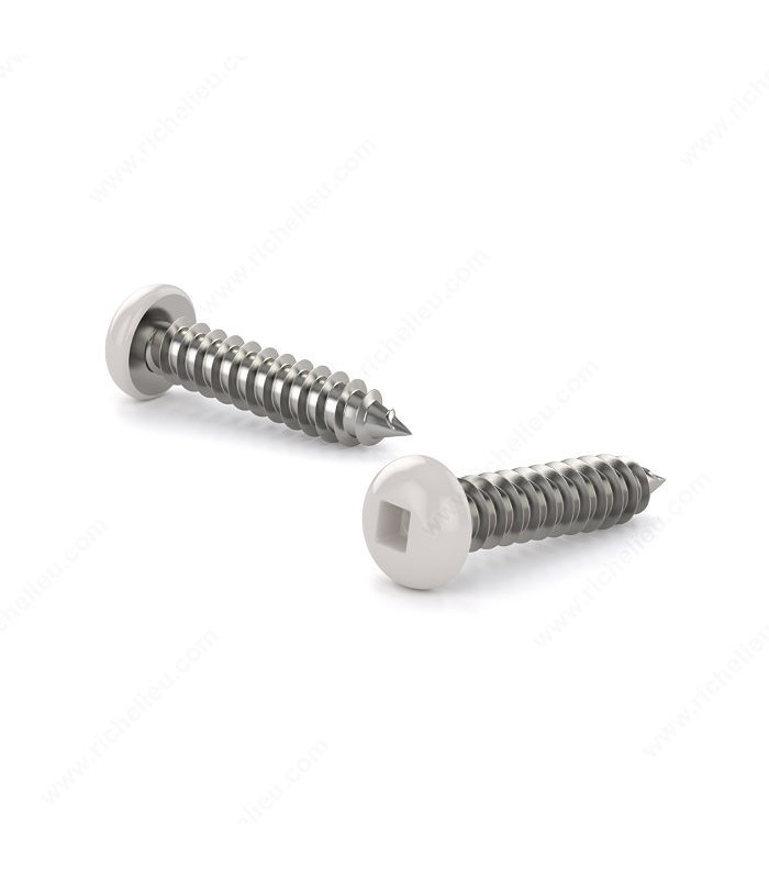 Reliable White Pan Head Stainless Steel Metal Screw #8 x 3/4 in. - Pack of 6