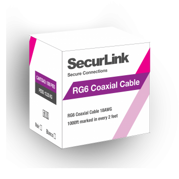 SecurLink RG6 Black 1000ft cable FT4