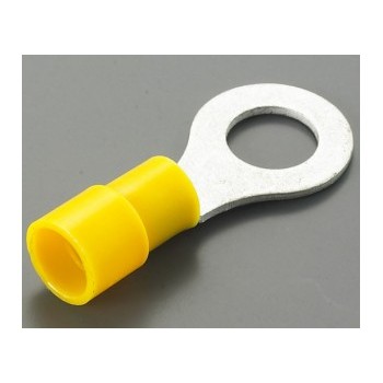 Terminaux Anneaux 5/16 10-12, Vinyle, isolé, Jaune, RV5.5-8, Sac de 25pcs