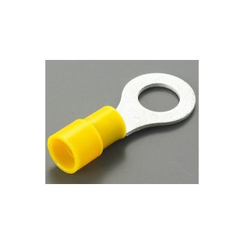 Terminaux Anneaux No. 10, 10-12, Vinyle isolé, Jaune, RV5.5-5 ,Sac de 25pcs