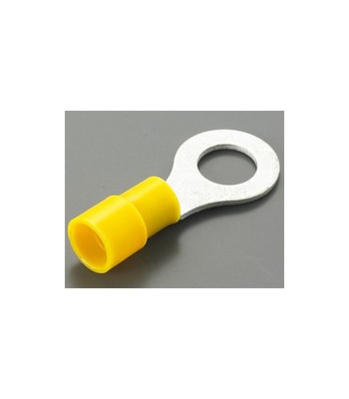 Ring Terminals No.10, 10-12, Vinyl Insulated Yellow, RV5.5-5, Bag of 25pcs