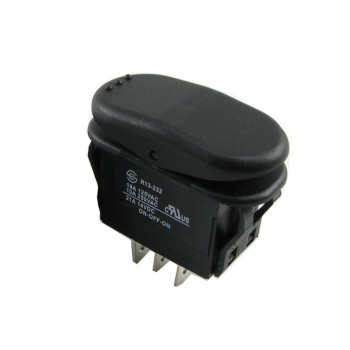 Interrupteur à bascule 18A 125VAC ON/OFF/ON Momentané - Noir