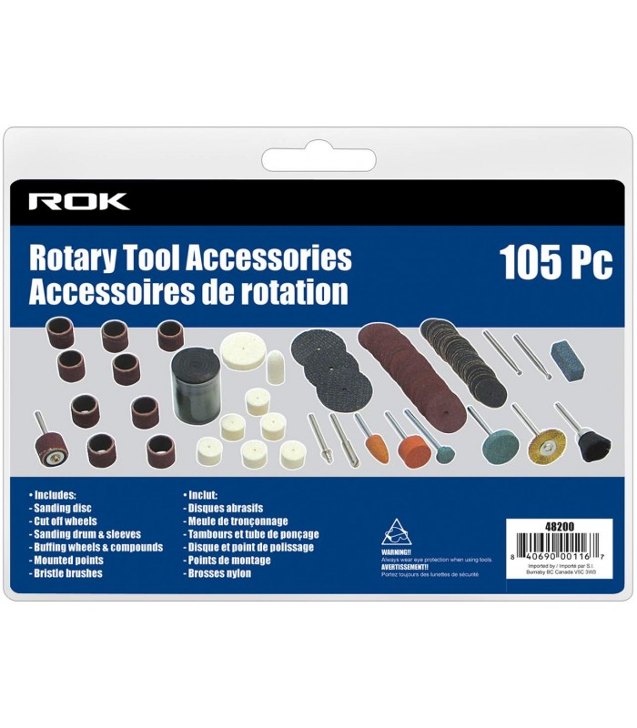 ROK 105 Pc Rotary Tool Accessory Set