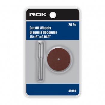 Disque à tronçonner ROK 20 pièces 15 / 16x0.040 avec mandrin
