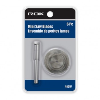 Ensemble ROK de 6 mini-lames de scie avec mandrin