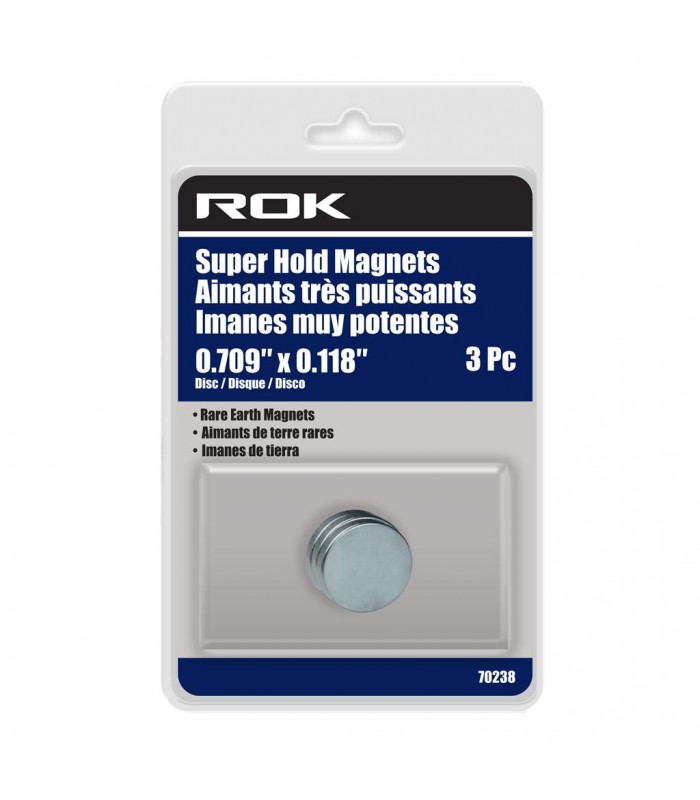 ROK Super Hold Disc Magnets - 3 pieces