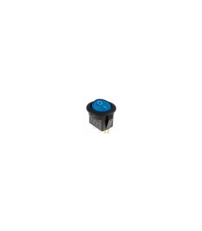 Round On-Off Toggle Switch with light, 10A, 12VDC, Blue