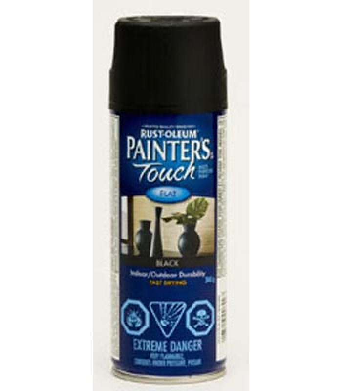 Rust-Oleum Paint Spray 340G (12oz) Flat Black (Painters Touch)